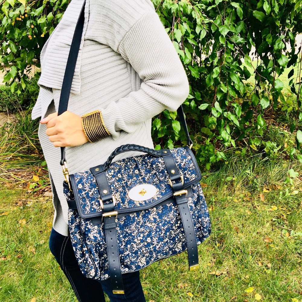 Mulberry Alexa Jacquard Floral Gecko- Rare